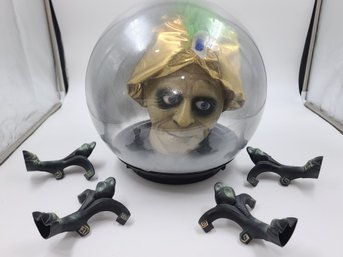 Gemmy Industries Halloween Prop Zultan Talking Head Inside Fortune Teller Ball - About 14' Diameter