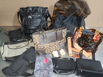 Vintage Coach Purse, Gucci Coin Bag/sewing Kit, Lancome Duffel Bag & More