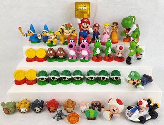 Super Mario Bros Themed Chess Pieces And McDonald's Toys