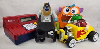 Lot Of Kids Toys - Batman Mask, Imaginext Mummy, M&Ms Car & Cash Register