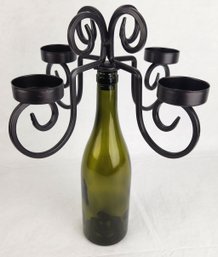 Wine Bottle Candelabra Candle Holder Decor - About 14.5' Tall
