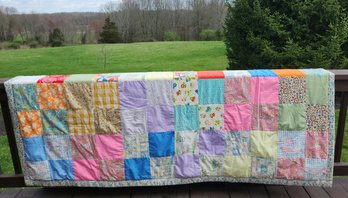 Vintage Handcrafted Quilt / Blanket - Roughly 86'x70'