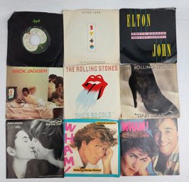 Lot Of The Rolling Stones, Wham!,  Elton John, John Lennon, And Paul McCartney 7' Vinyl LP Records