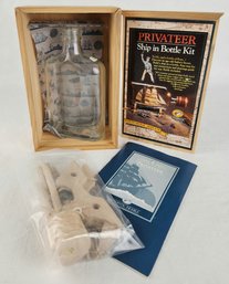 Vintage Privateer Ship In A Bottle Kit (New, Open Box)