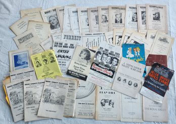Large Lot Of Vintage Play Bills / Programs From The 1950s