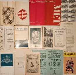 Large Lot Of Vintage Play / Opera Bills / Programs