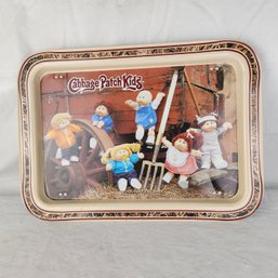 Vintage Cabbage Patch Kids Metal TV Serving Tray With Folding Legs