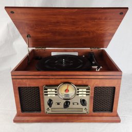 Innovative Technology Victrola ITVS-200B 6-in-1 Nostalgic Bluetooth/Turntable/CD PlayerCassette PlayerRadio