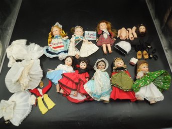 Lot Of Vintage Dolls, Doll Clothing & Accessories