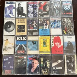 Lot Of 24 Assorted Music Cassette Tapes #1