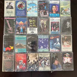 Lot Of 24 Assorted Music Cassette Tapes #2