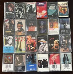 Lot Of 24 Assorted Music Cassette Tapes #6