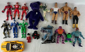 Lot Of MOTU He-man, Power Rangers, Transformers, Beannie Baby, Lego, Wrestling Action Figures