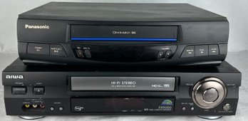 Pair Of VCR Units - Panasonic & Aiwa (Tested & Working)