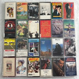 Lot Of 24 Assorted Music Cassette Tapes #11