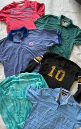 Lot Of Shirts (tommy Hilfiger, 7 For All Mankind, Under Armour, Abercrombie & Fitch & More)