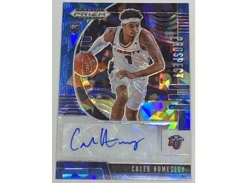 2020 Panini Prizm Draft Picks Caleb Homesley Blue Cracked Ice Auto /75