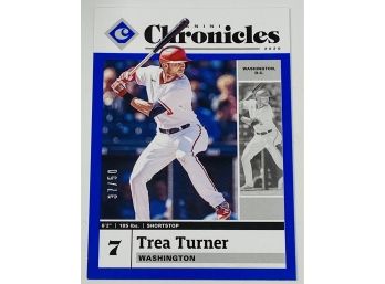 2020 Panini Chronicles Trea Turner Blue /50