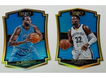 Lot Of 2 2015 Select Light Blue Die Cut Jeff Green & Al Jefferson /199