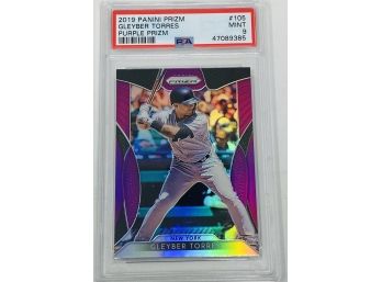 2019 Panini Prizm Gleyber Torres Purple Prizm PSA 9