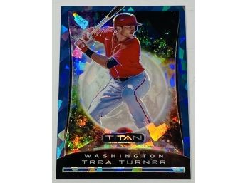 2020 Panini Chronicles Titan Trea Turner Blue Cracked Ice /99