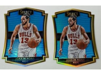 Lot Of 2 2015 Select Joakim Noah Light Blue Die Cut /199