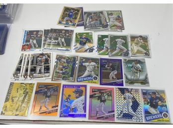 Lot Of 30 Milwaukee Brewers Cards Christian Yelich Keaton Hiura