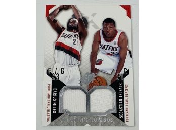 2004 Upper Deck SPX Sebastian Telfair Darius Miles Dual Patch