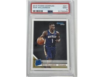 2019 Donruss Zion Williamson #201 Rated Rookie PSA 9