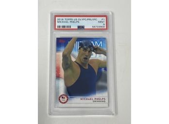 2016 Topps US Olympics Paralympics Michael Phelps #1 PSA 9