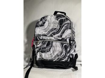 New NWT Justice Girls Black Silver White  Backpack