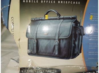 New Compu-system Genuine Leather Mobile Office Briefcase