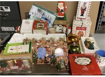 Lot Of Christmas Related Items Home Decor, Lenox, House Of Lloyd