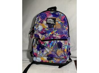 New NWT Justice Girls Foil Multi Color Backpack