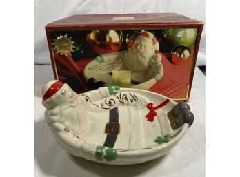 Lenox Occasions Santa Treat Dish 2003 In Box