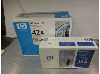 New HP Laserjet Print Cartridges (15A New In Box 42A Sealed In Open Box)