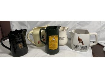 Lot Of 5 Whisky Scotch Bourban Vodka Advertising Mugs Steins Pitchers