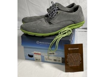 Rockport Walkability Men's Grey Wingtip V73563 Size 12 Sneakers Extra Matching Shoelaces In Box