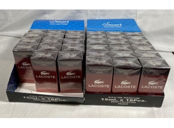 Lot Of 31 New Sealed Smart Collection's Version Of Lacoste Cologne  In Display Box 15ml Each