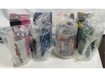 Lot Of 4 New In Box Star Trek 2008 Burger King Collectible Glasses Cups Spock Kirk Nero Uhura