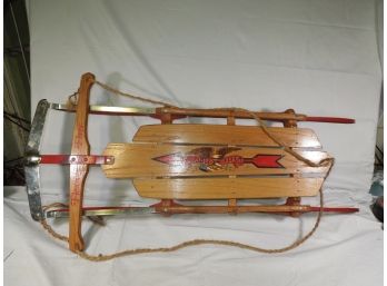 Flexible Flyer Youth Sleigh / Sled - Wooden - 42' Long - 13' Wide