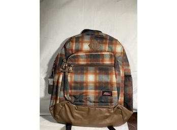 New NWT Dickies Plaid Backpack