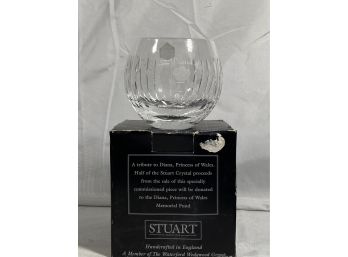 New Stuart Wedgwood Waterford Princess Diana Crystal Tribute Glass In Box