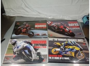 Mid 2000s Honda Red Riders Ad Posters - 17'x11' Motorcycle Motorcross