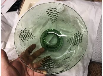 Grape / Wine Themed Glass Bowl