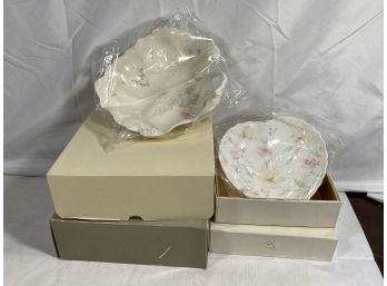 Lot Of 2 New In Box Mikasa Bone Chine Bowl & Plate