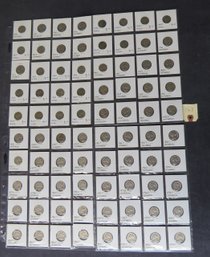 Lot Of 80 Buffalo Nickels, Mixed Dates