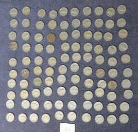 Lot 100 Buffalo Nickels, Fourteen 1930s, Eighty-six 1940s