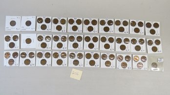 Lot Wheat Cents In Envelopes, 89 Coins, Seven Added Late