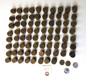 Large Bag 874 Unculled Wheat Pennies Mixed Dates